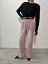 HIGH RISE TUCK WIDE PANTS / PINK /Y252-31064